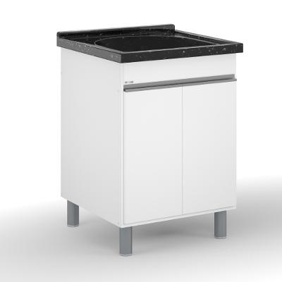 Balcão para Lavanderia 1 Porta 56,5cm com Tanque Amélia AJ Rorato