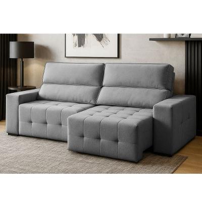 Sofá 3 Lugares Retrátil e Reclinável Linho Village Ferguile