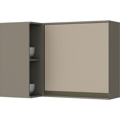 Armário Aéreo Canto Reto 1 Porta em MDF Connect Henn