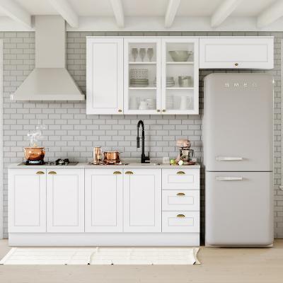 Cozinha Modulada 4 Peças com Vidro em MDF Americana Henn