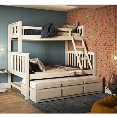 Treliche com Cama de Casal 3 Gavetas Madeira Maciça Saraiva