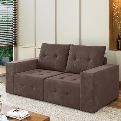 Sofá 3 Lugares Retrátil 200cm Sued Itália Flash Estofado