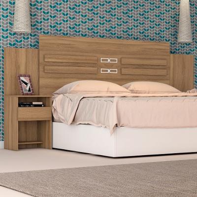 Cabeceira Extensível Casal/Queen com 2 Mesas de Cabeceira Em MDF Triunfo Demóbile