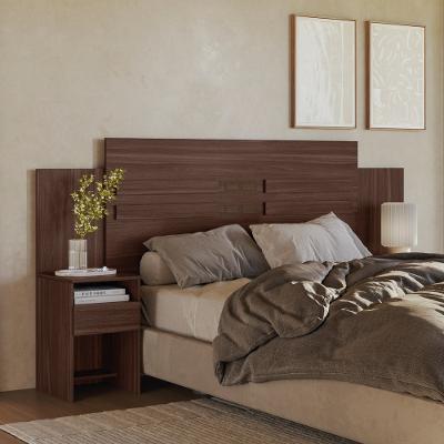 Cabeceira Extensível Casal/Queen com 2 Mesas de Cabeceira Em MDF Triunfo Demóbile