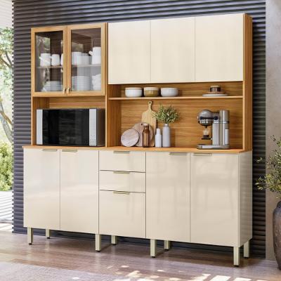 Cozinha Compacta 10 Portas 2 Gavetas com Tampo Amora Demóbile