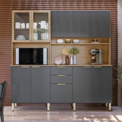 Cozinha Compacta 10 Portas 2 Gavetas com Tampo Amora Demóbile