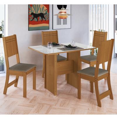 Conjunto  Sala de Jantar Mesa Evora 4 Cadeiras Lisboa Indekes