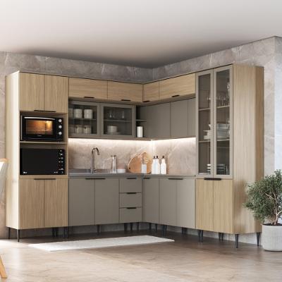 Cozinha Modulada com Vidro 11 Peças sem Pia Lavinia