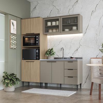 Cozinha Modulada com Vidro 3 Peças sem Pia Lavinia J Carvalho