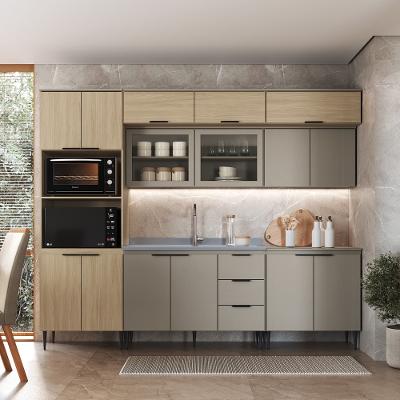 Cozinha Modulada com Vidro 7 Peças sem Pia Lavinia