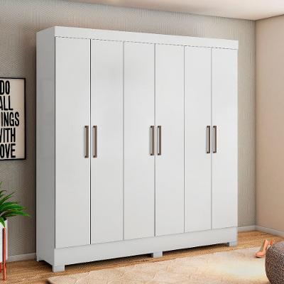 Guarda Roupa Casal com Pés 6 Portas Prático Demóbile