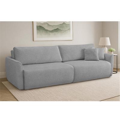 Sofá Cama 230cm Linho Aveludado Cayman Ferguile