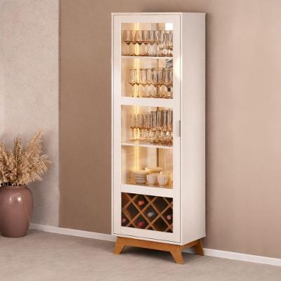 Cristaleira 1 Porta de Vidro LED Mirage Artely