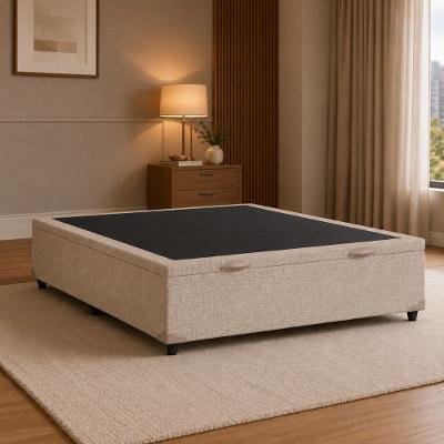 Base Box Bau Casal 138cm Linho Premium Damulti