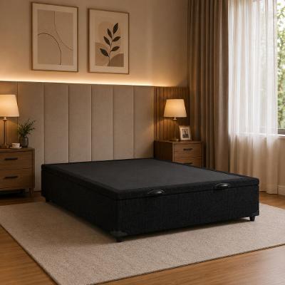 Base Box Bau Casal 138cm Linho Premium Damulti