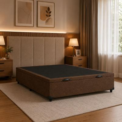 Base Box Bau Casal 138cm Linho Premium Damulti