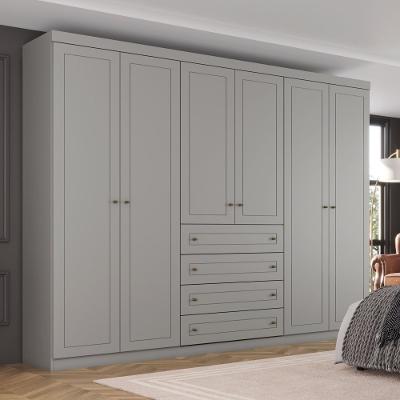 Guarda Roupa Casal 6 Portas 4 Gavetas Americano Henn
