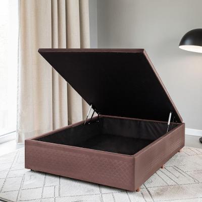 Base Box Baú Casal 138cm Quadriculado Cristalflex