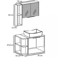 Conjunto para Banheiro com Cuba 4 Portas Ibiza Bechara - 4