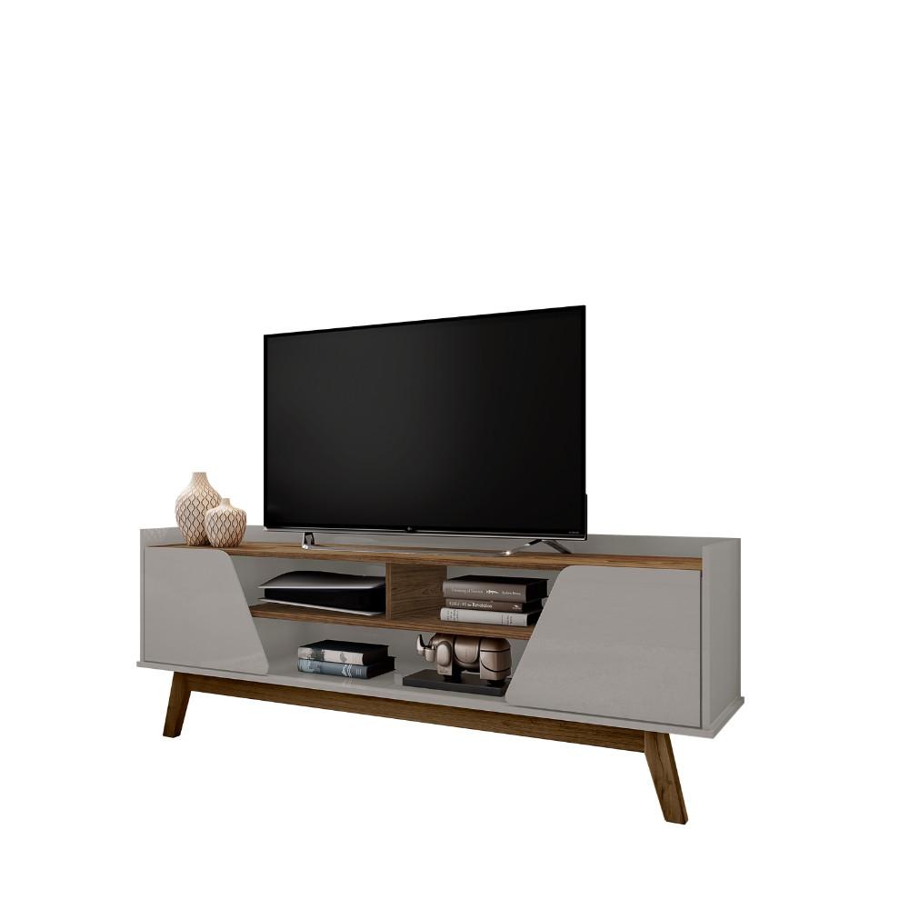 Rack para TV até 65 Polegadas 2 Portas com Pés de Madeira Turim Bechara - 2