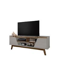 Rack para TV até 65 Polegadas 2 Portas com Pés de Madeira Turim Bechara - 2