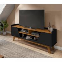 Rack para TV até 65 Polegadas 2 Portas com Pés de Madeira Turim Bechara - 1