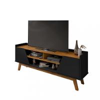 Rack para TV até 65 Polegadas 2 Portas com Pés de Madeira Turim Bechara - 2