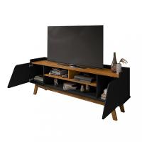 Rack para TV até 65 Polegadas 2 Portas com Pés de Madeira Turim Bechara - 3