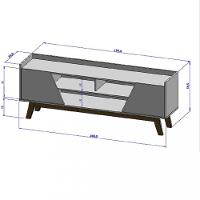 Rack para TV até 65 Polegadas 2 Portas com Pés de Madeira Turim Bechara - 4