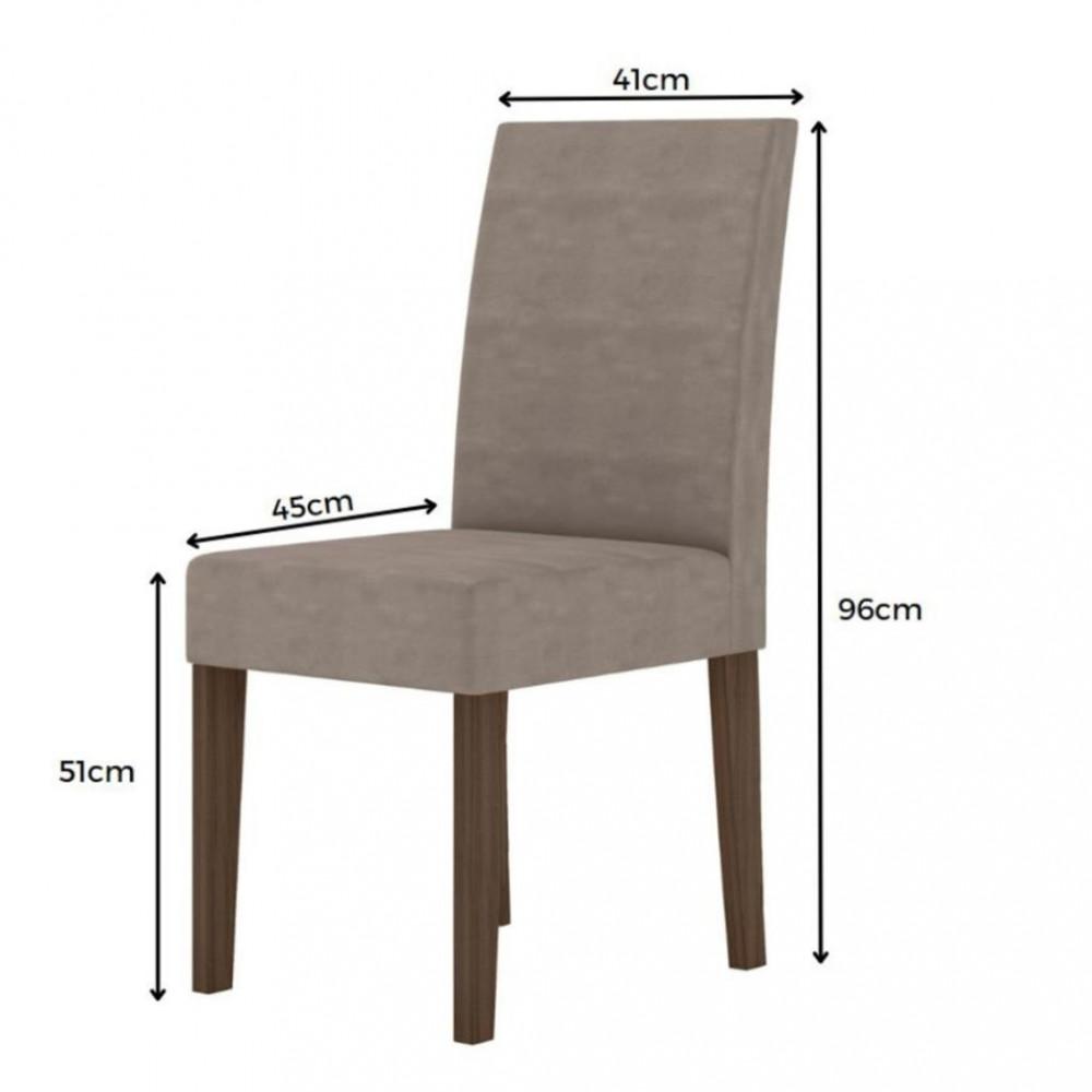 Conjunto Sala de Jantar Mesa 120cm Kate 4 Cadeiras Josi Poliman - 4