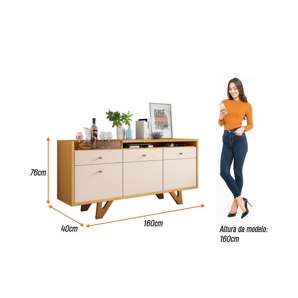 Balcão Buffet 2 Portas 2 Gavetas Sollare HB Móveis - 5