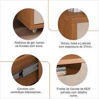 Rack para TV Até 60 Polegadas 2 Portas 1 Gaveta Jersey Casa D - 9