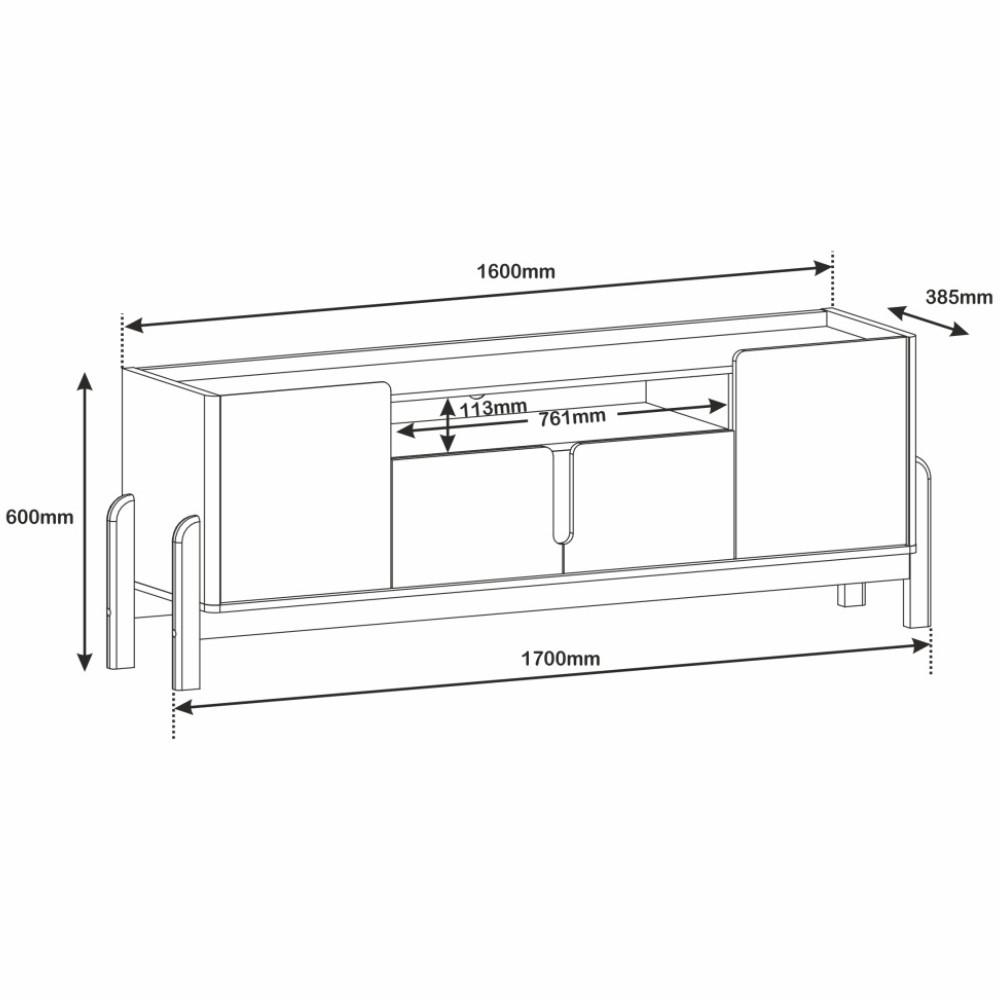 Rack para TV Até 60 Polegadas 4 Portas Lizz Casa D - 4