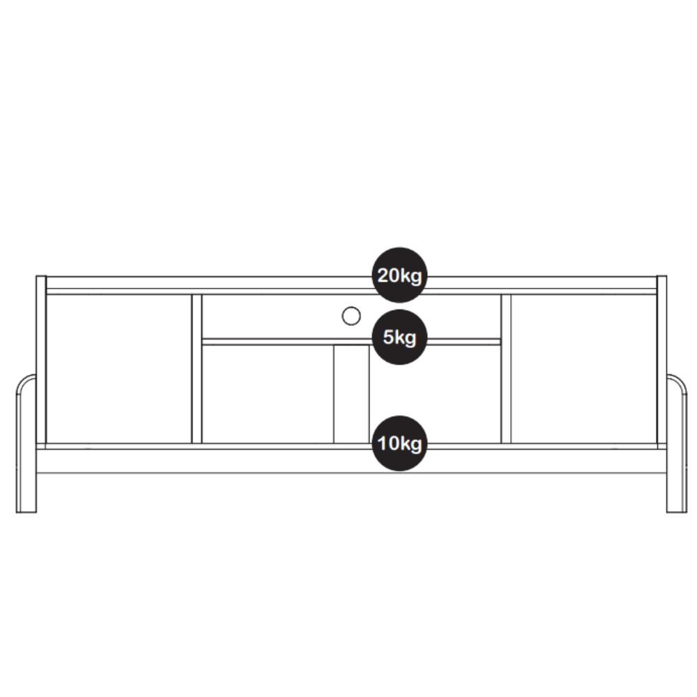 Rack para TV Até 60 Polegadas 4 Portas Lizz Casa D - 5