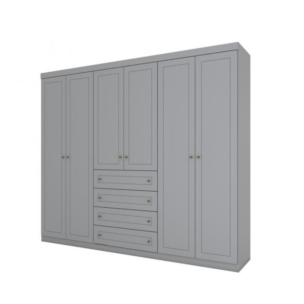 Guarda Roupa Casal 6 Portas 4 Gavetas Americano Henn - 2