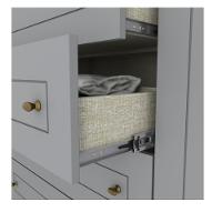 Guarda Roupa Casal 6 Portas 4 Gavetas Americano Henn - 5