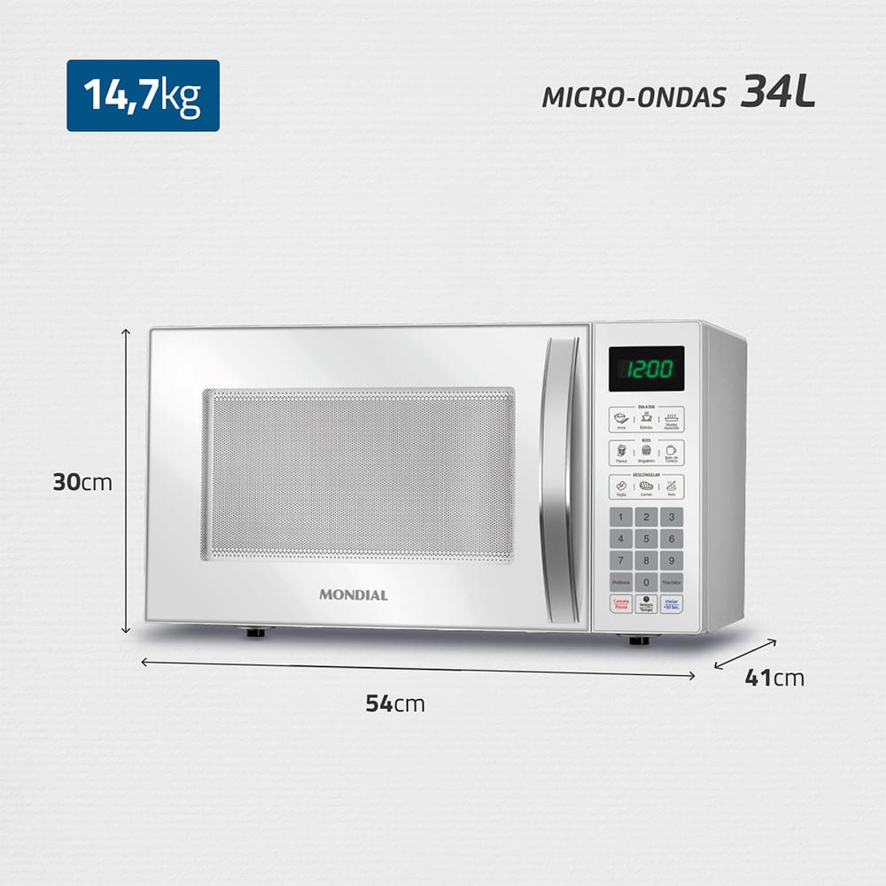 Micro-Ondas Mondial Branco 1400W MO-02-34-W - 2