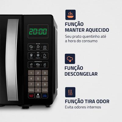 Micro-Ondas Mondial Preto 1200W MO-01-21-B