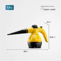 Higienizador Vapor Wash Mondial Amarelo e Preto 1000W HG-01 - 6