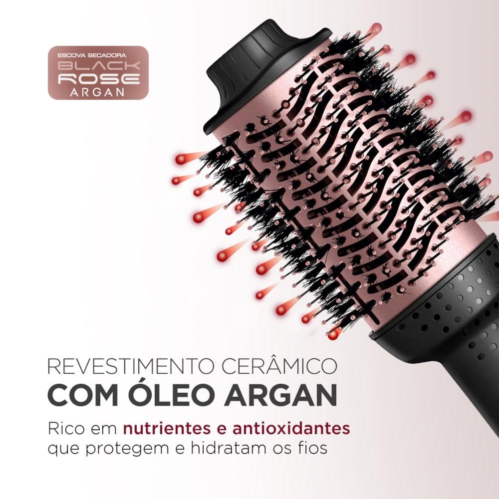 Escova Secadora Argan Mondial Preto e Golden Rose 1200W ES-14-BI - 2