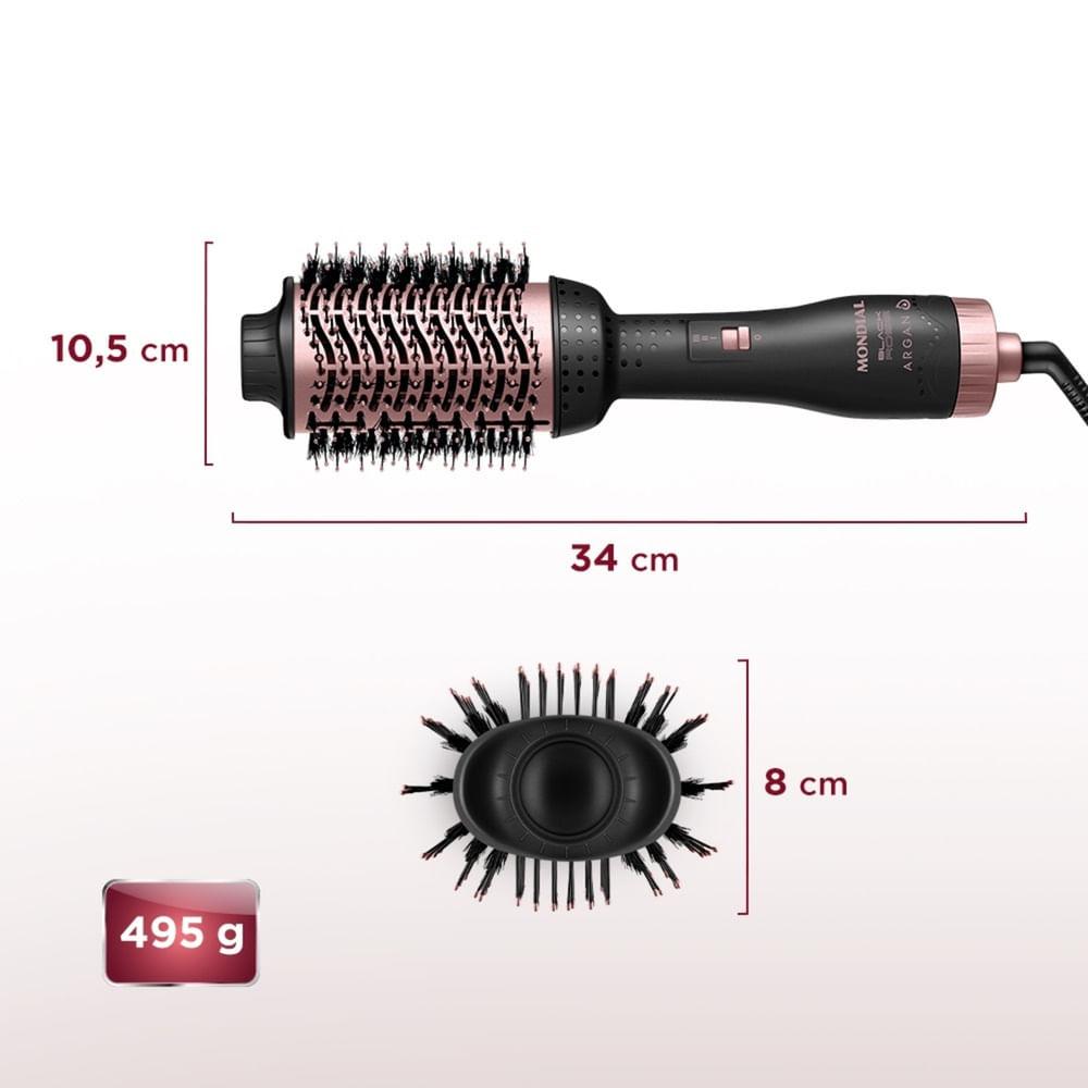 Escova Secadora Argan Mondial Preto e Golden Rose 1200W ES-14-BI - 7