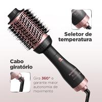 Escova Secadora Argan Mondial Preto e Golden Rose 1200W ES-14-BI - 6
