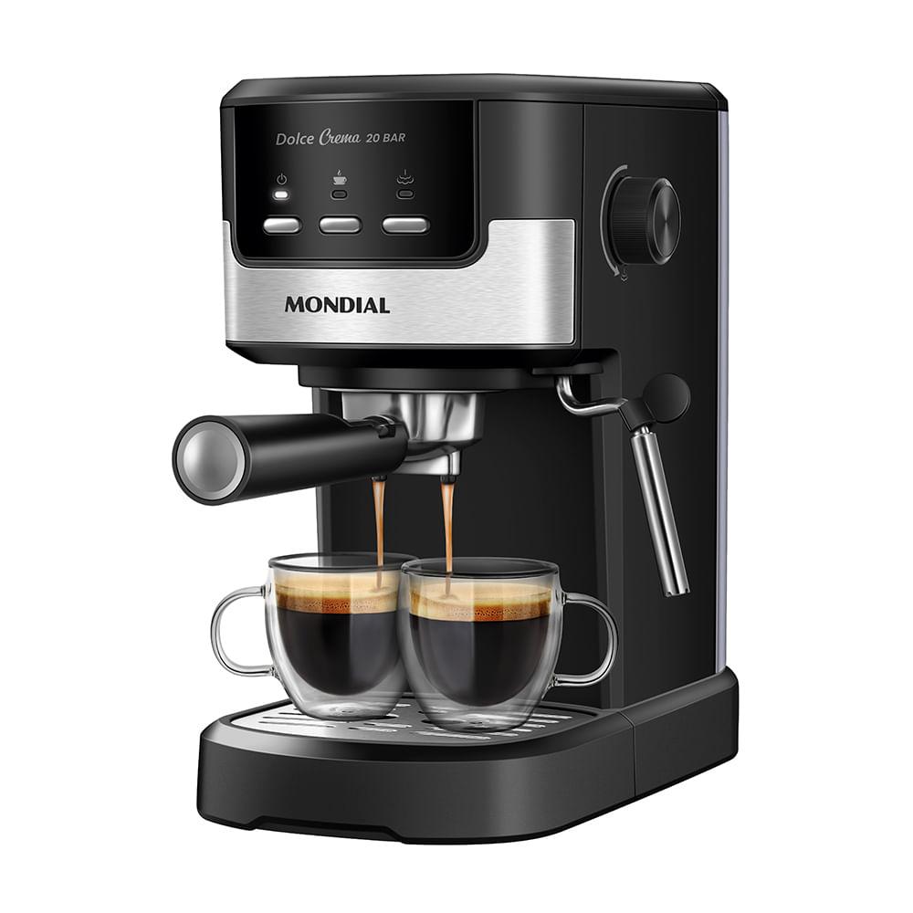 Cafeteira Espresso Dolce Crema 20 Bar Mondial Preto e Inox 1200W C-20-EC - 1