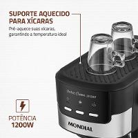 Cafeteira Espresso Dolce Crema 20 Bar Mondial Preto e Inox 1200W C-20-EC