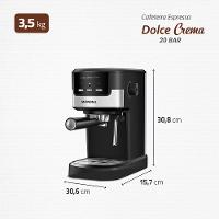 Cafeteira Espresso Dolce Crema 20 Bar Mondial Preto e Inox 1200W C-20-EC - 8