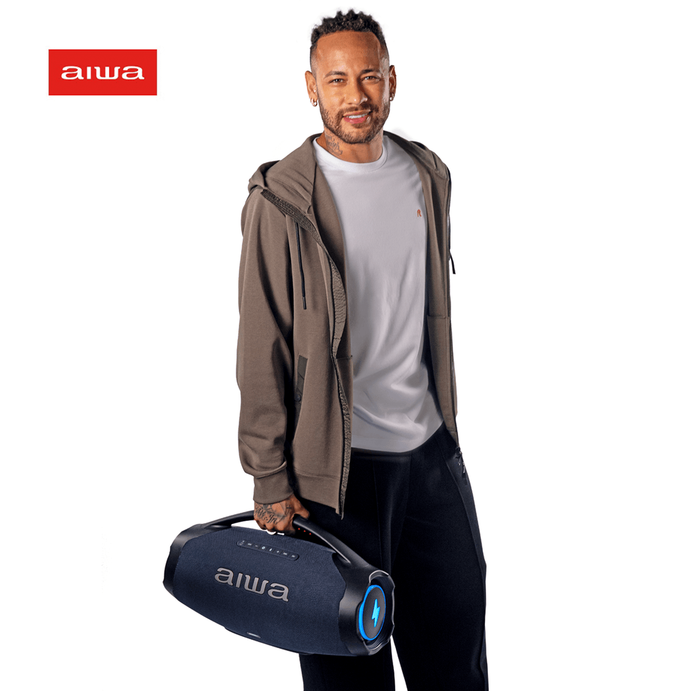 Caixa de Som Boombox Plus AIWA BBS-01-LBL 200W Bluetooth 30H IP66 USB RGB - 2