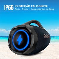 Caixa de Som Boombox Plus AIWA BBS-01-LBL 200W Bluetooth 30H IP66 USB RGB - 8