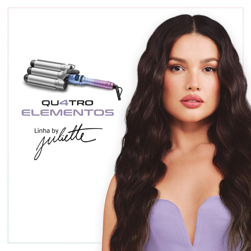 Modelador de Cachos Triondas By Juliette Mondial Azul e Rosa 180W MCT-JU-03 - 2