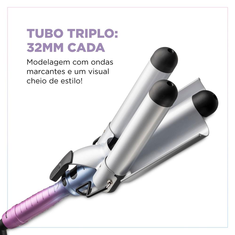 Modelador de Cachos Triondas By Juliette Mondial Azul e Rosa 180W MCT-JU-03 - 5