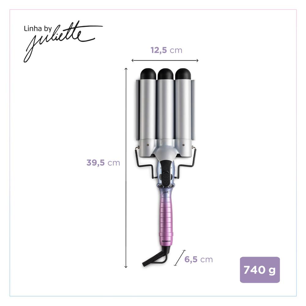 Modelador de Cachos Triondas By Juliette Mondial Azul e Rosa 180W MCT-JU-03 - 9